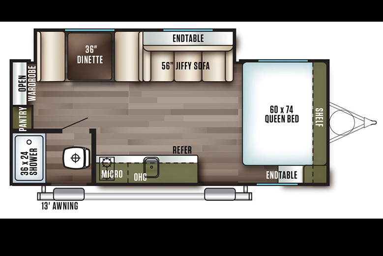 Cabin Fever Cottages -  Forest River Wildwood FSX 190SS Travel Trailer