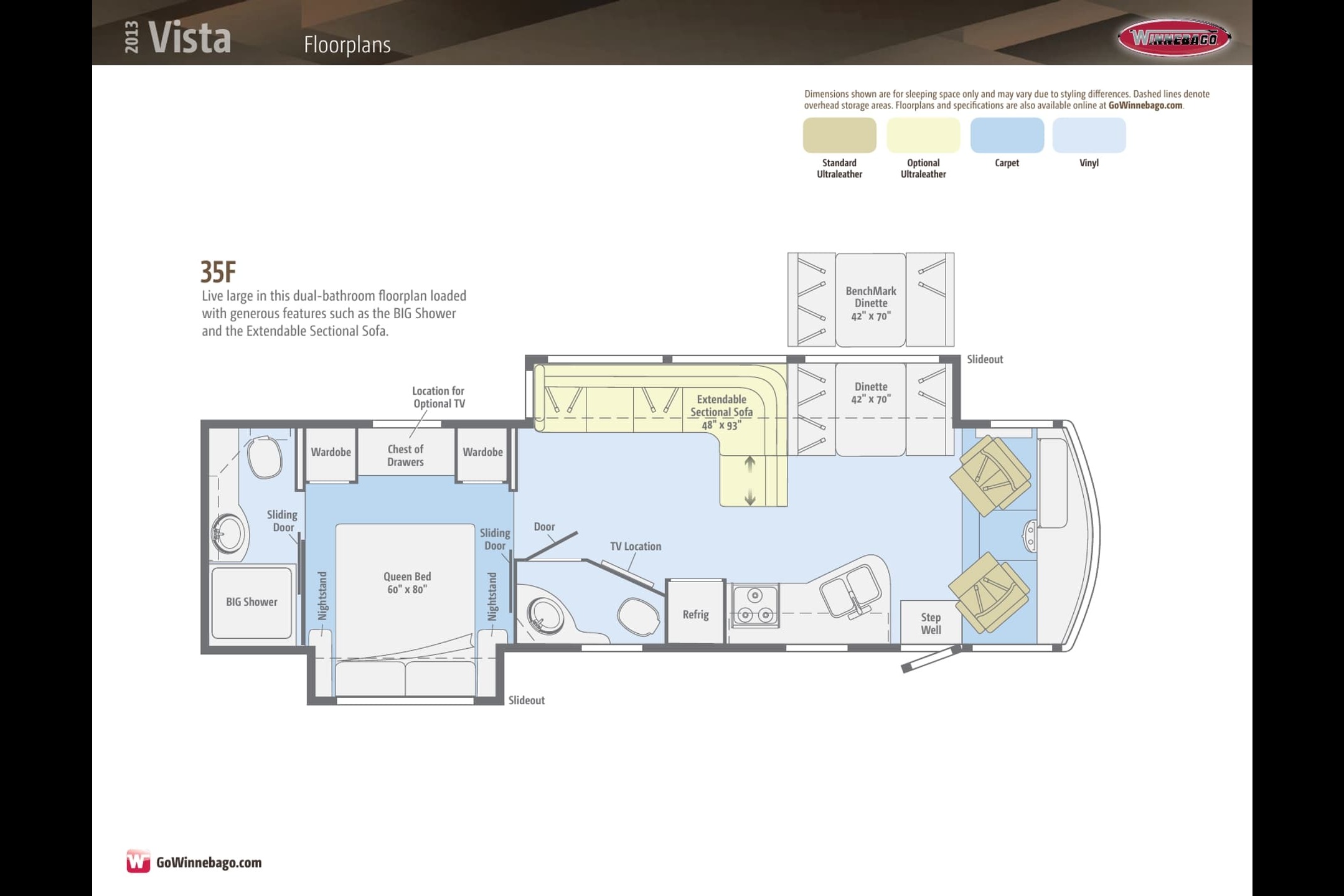 2013 Winnebago Vista 35F Class A