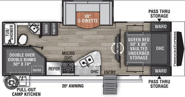 Coop’s 2022 Coachmen Freedom Express 28’ with Bunkhouse