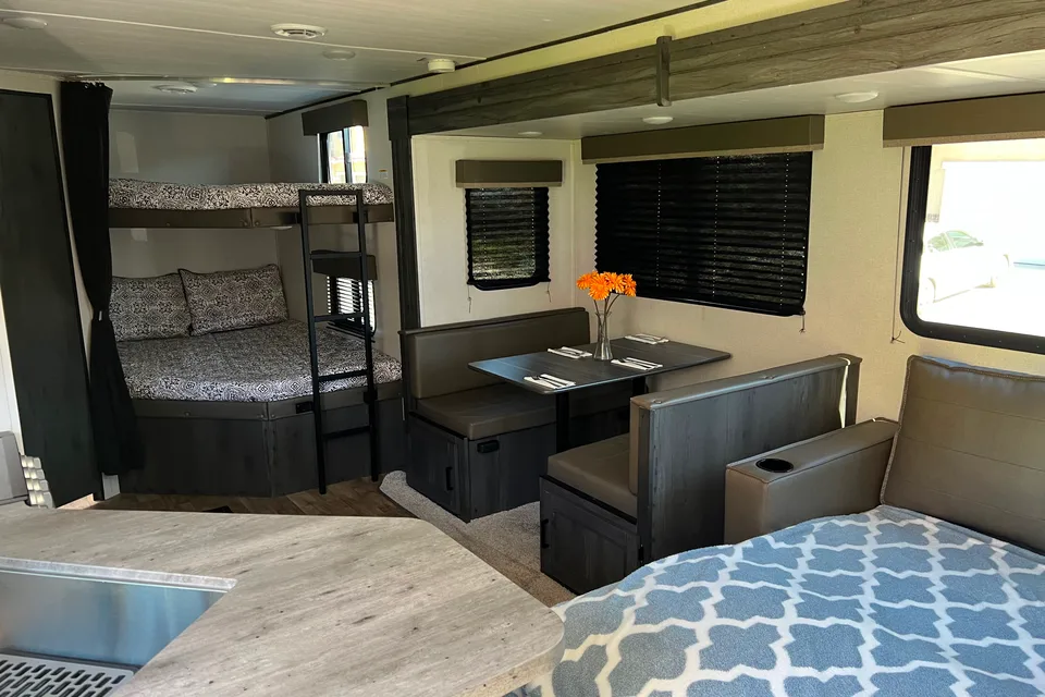 Family and Pet friendly trailer dropped off for you to enjoy!