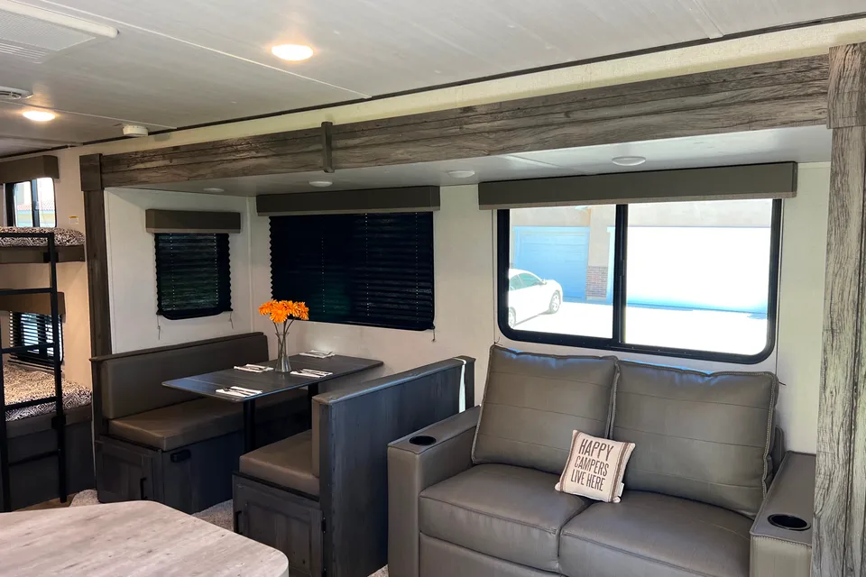 Family and Pet friendly trailer dropped off for you to enjoy!