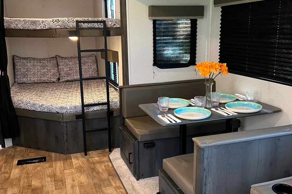 Family and Pet friendly trailer dropped off for you to enjoy!