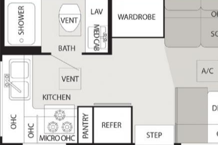 Class C Thor with bike/motorcycle stand  24 feet +option to rent motorcycle -sleeps up to 6