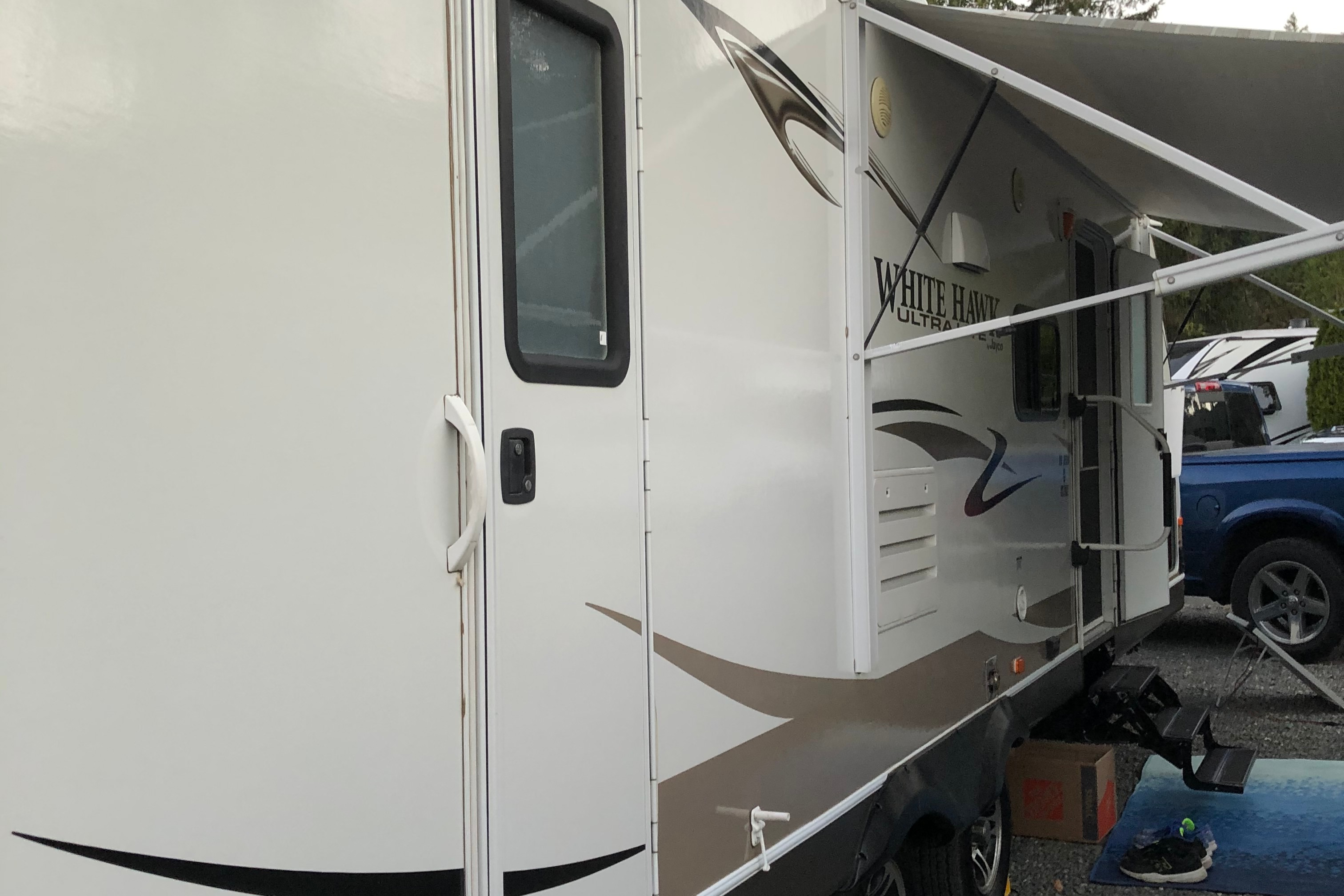 Sean's White Hawk Travel Trailer