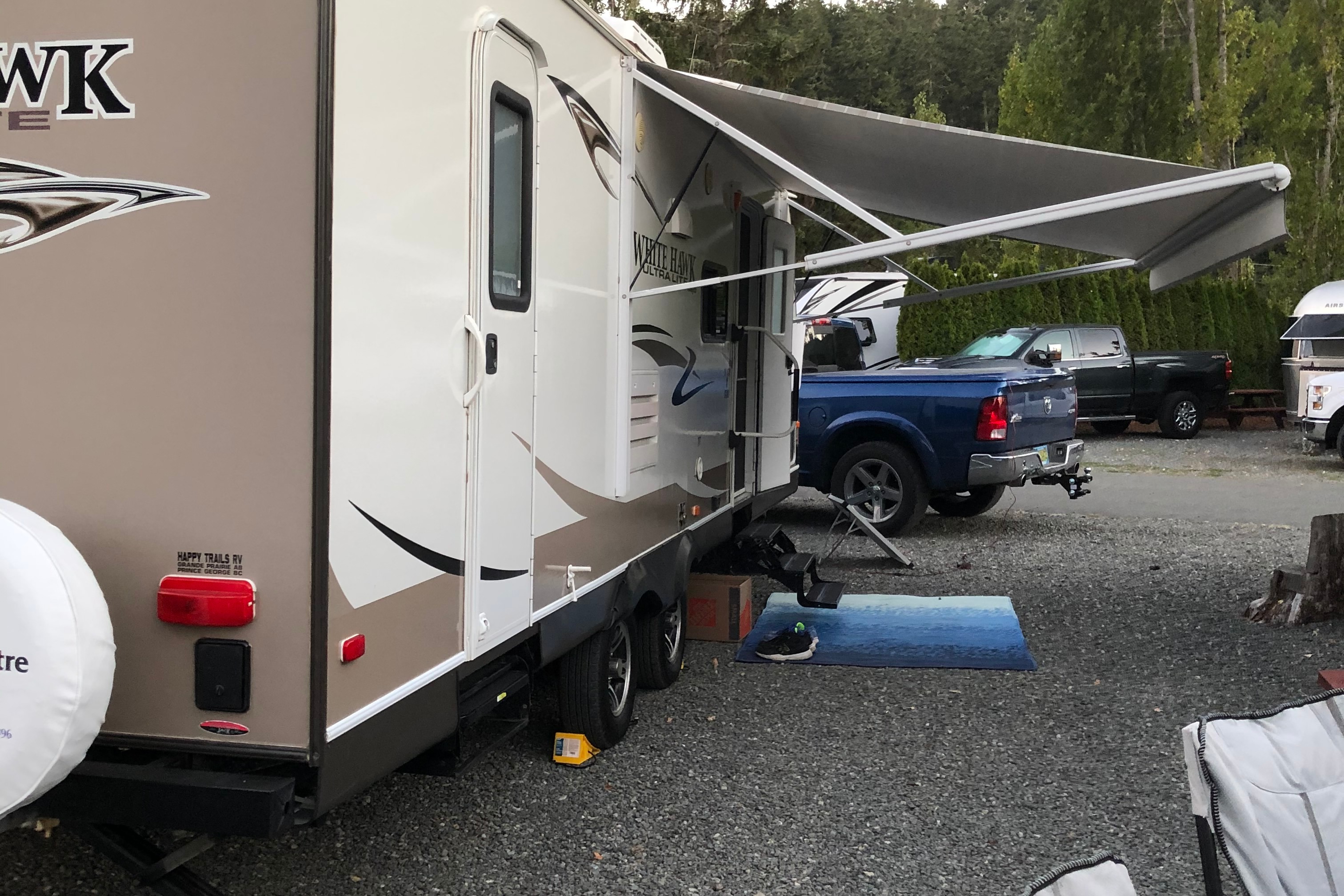 Sean's White Hawk Travel Trailer