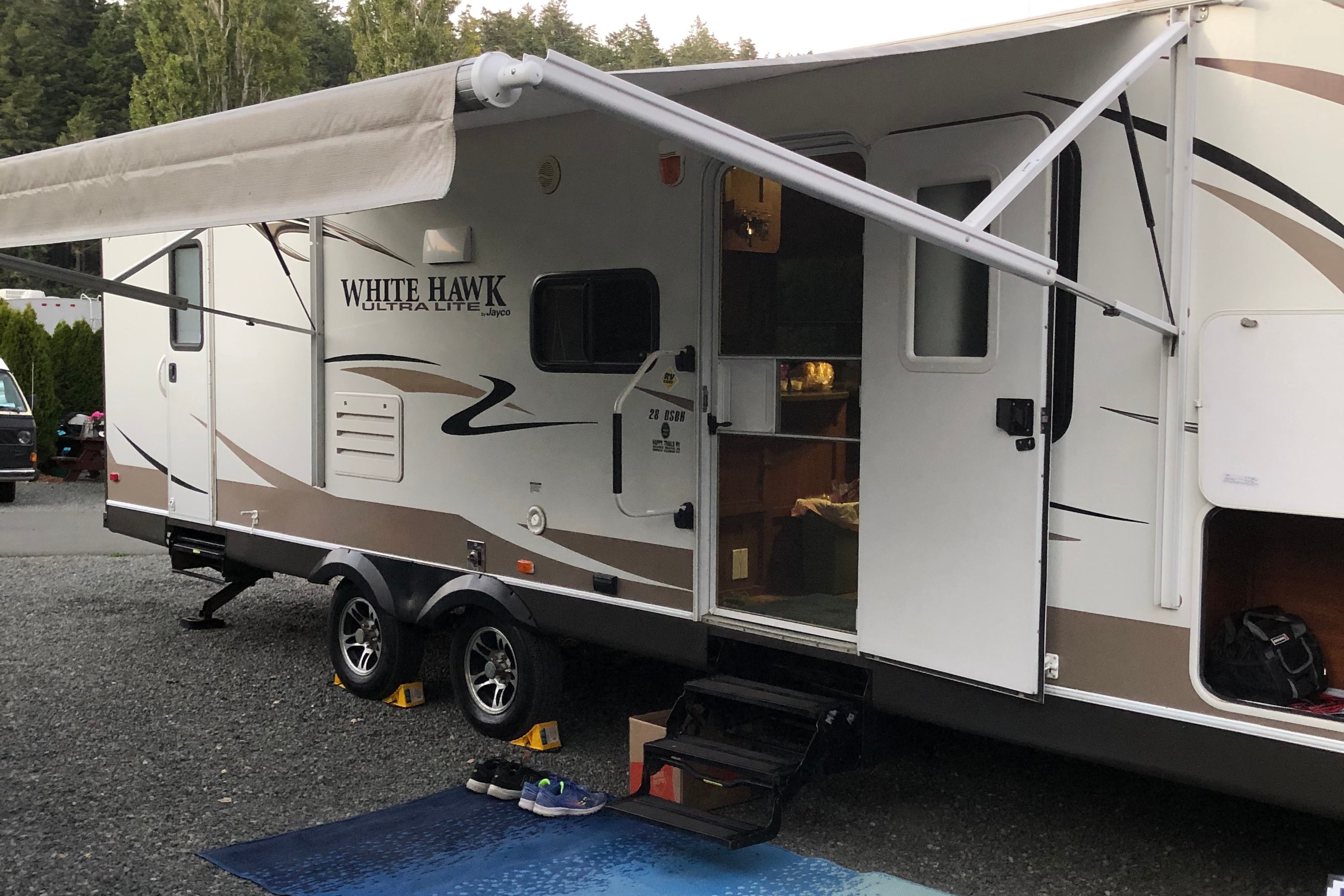 Sean's White Hawk Travel Trailer