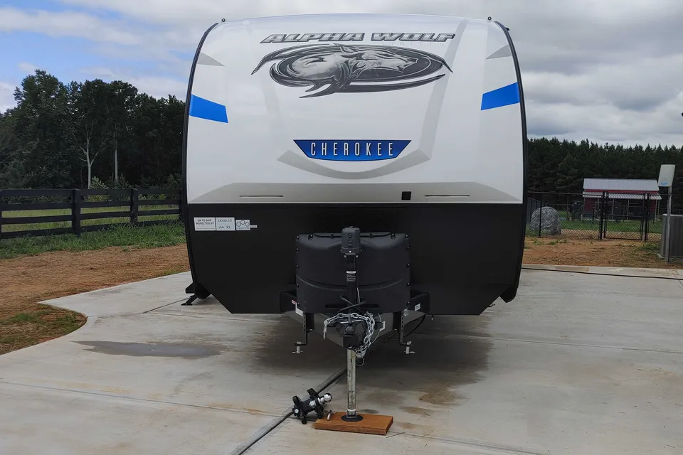 Matt and Shannon Forest River Alpha Wolf 26RL-L Travel Trailer