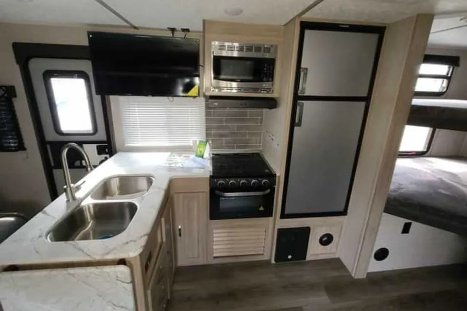 Frank and Karla's Ultralight 26' bunkhouse
