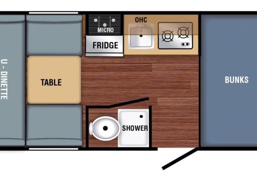 Braxton Bushwacker 17BH Micro Trailer, Sleeps 4! 