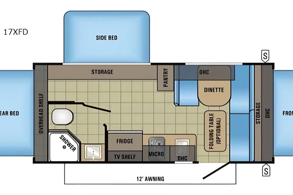 Jayco 2017 - 17XFD 3 beds