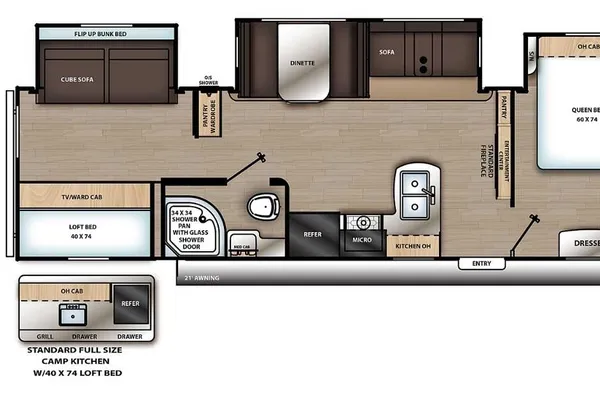 Tim's Aurora 34BHTS Travel Trailer