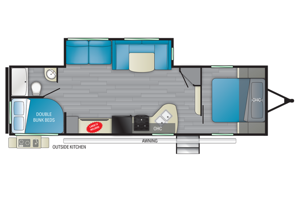 Family travels Heartland Pioneer BH280 Travel Trailer