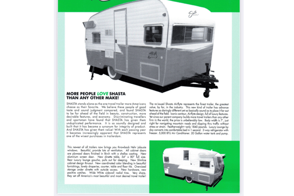 Vintage Shasta Airflyte Travel Trailer