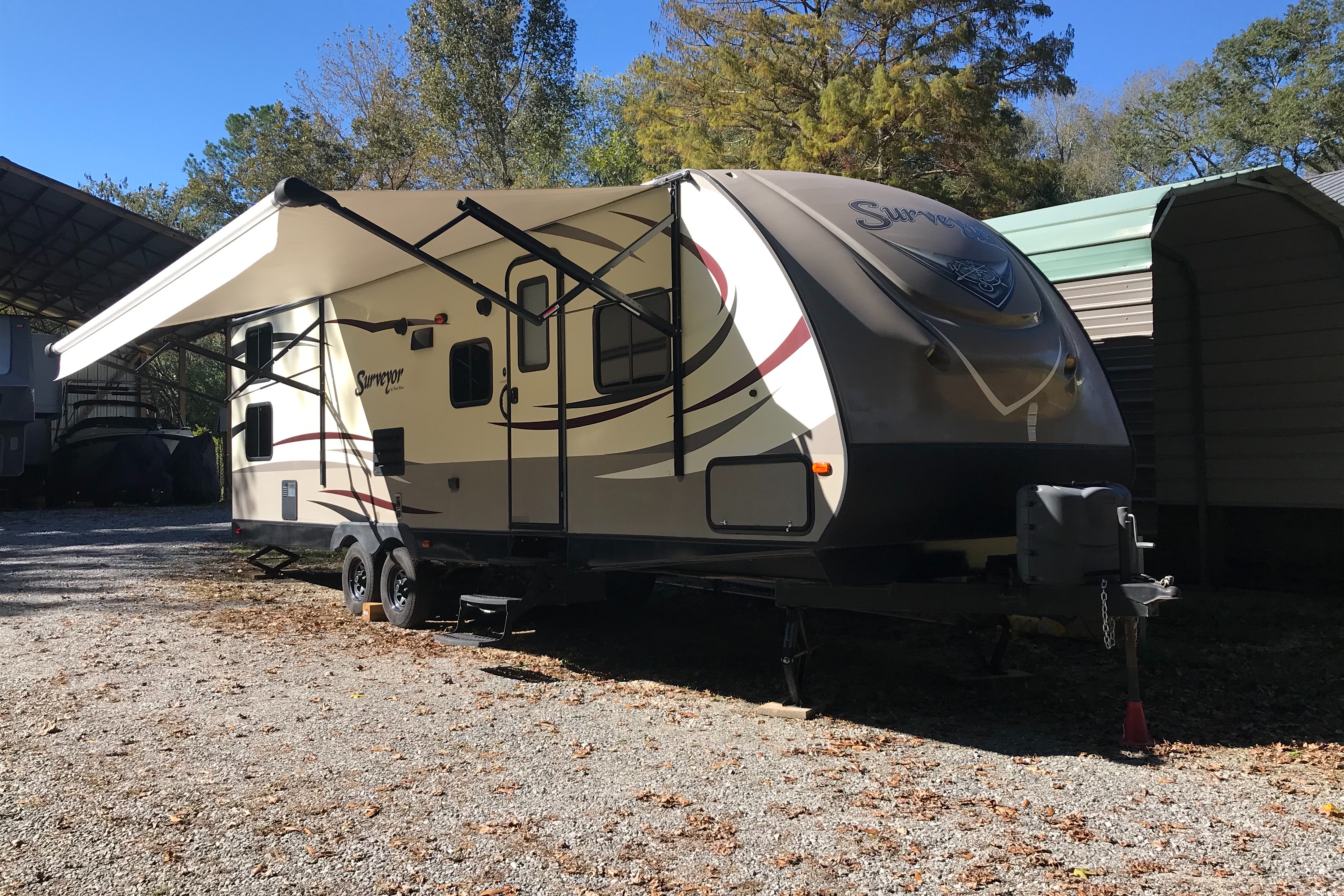 Dallas's Forest River surveyor 294Qble Travel Trailer Wind Creek, Talladega, Auburn, Cheaha
