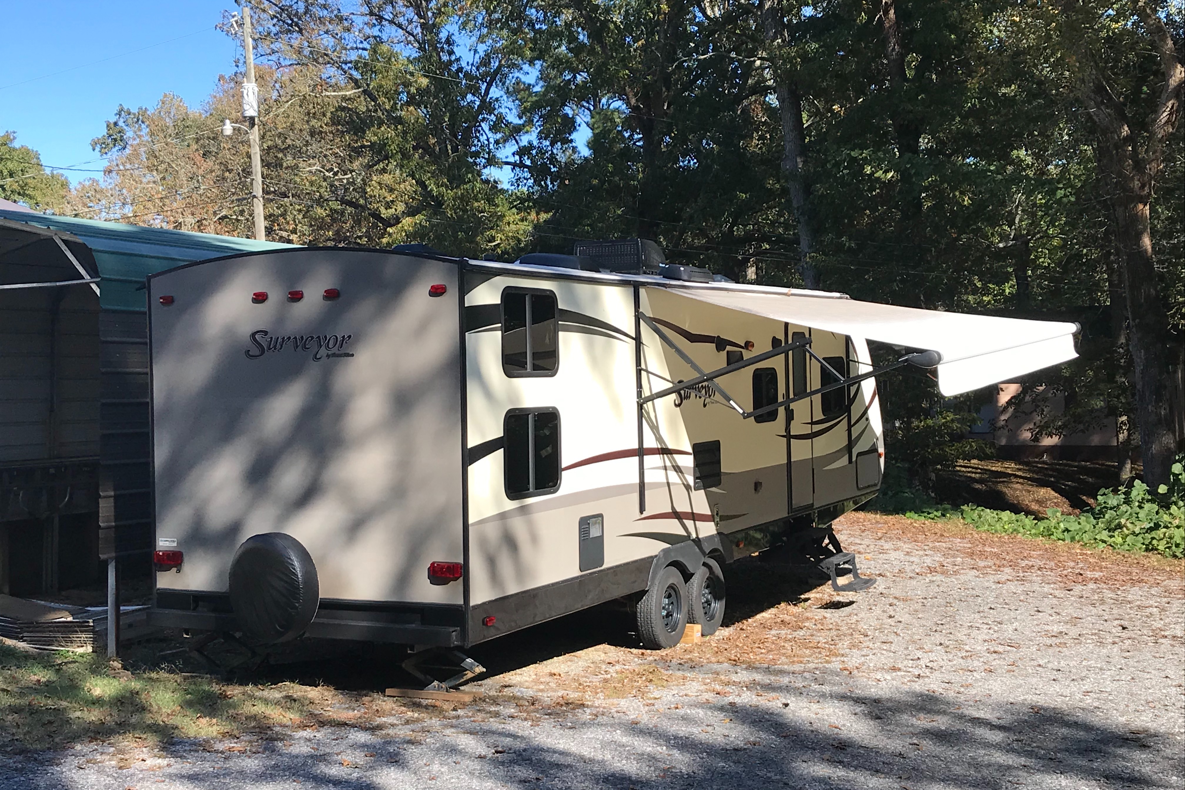Dallas's Forest River surveyor 294Qble Travel Trailer Wind Creek, Talladega, Auburn, Cheaha