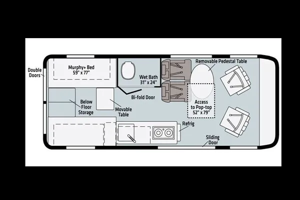 Winnebago Solis - The Happy Glamper! (6 seatbelts, sleeps 6) - Santa Ana queen